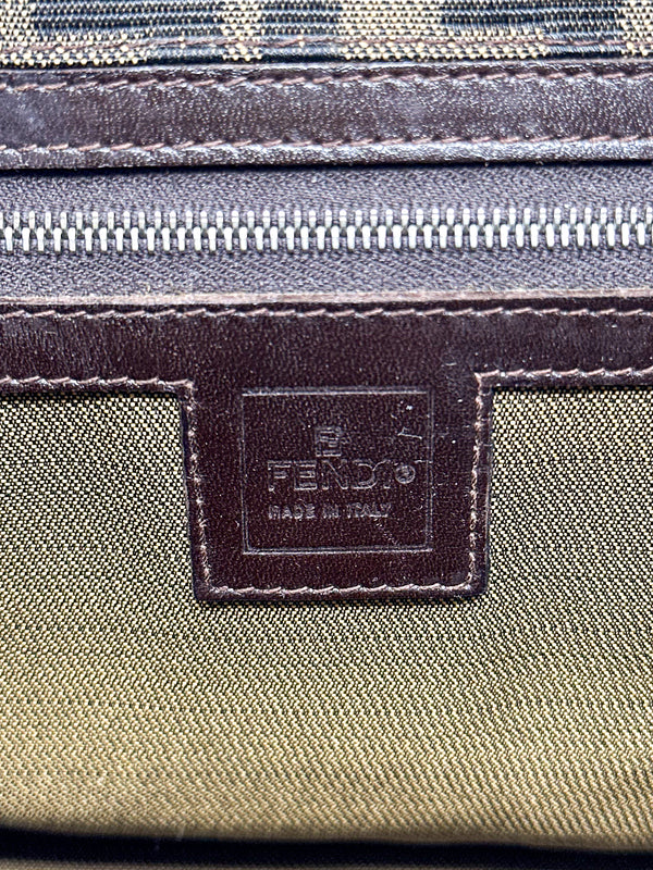 Fendi Zucca Canvas Shoulder Bag
