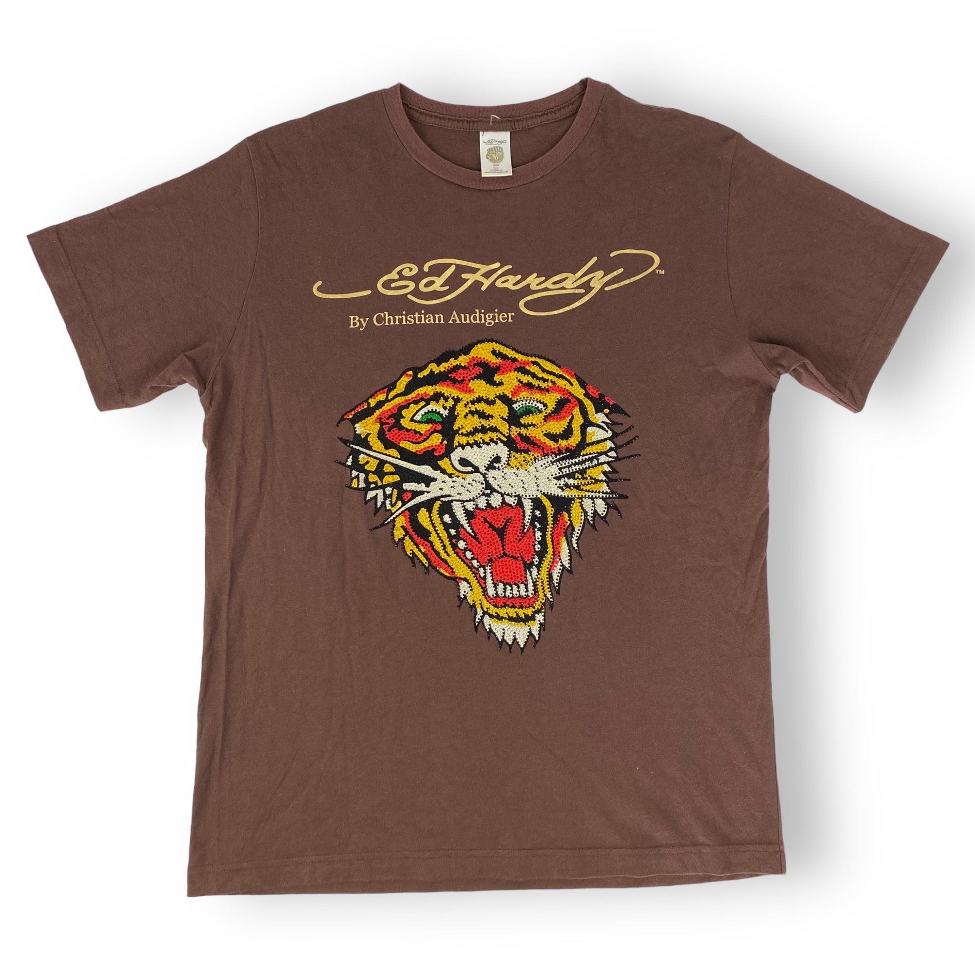 Ed Hardy X Christian Audigier Rhinestone T-Shirt