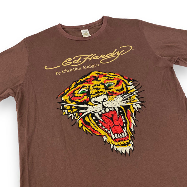 Ed Hardy X Christian Audigier Rhinestone T-Shirt