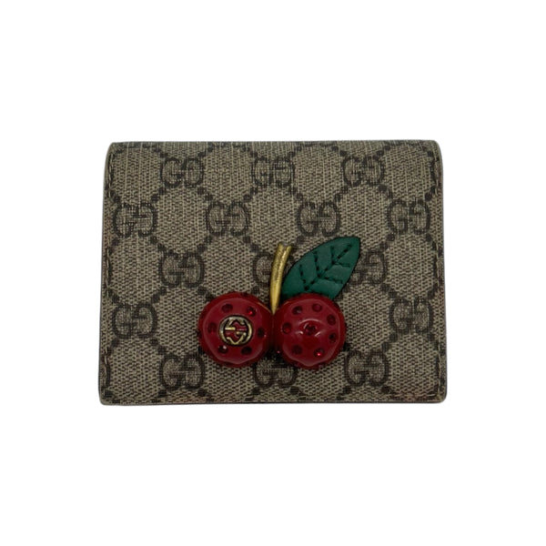 Gucci GG Supreme Monogram Cherry Wallet