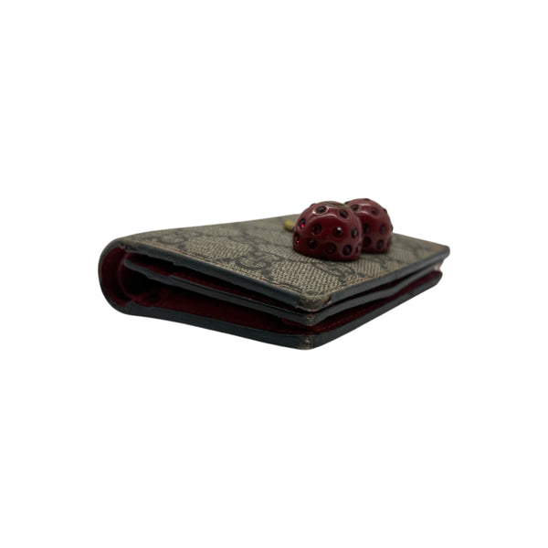 Gucci GG Supreme Monogram Cherry Wallet