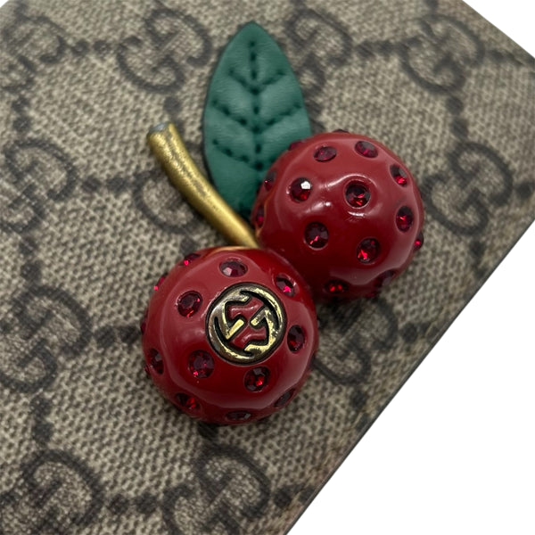 Gucci GG Supreme Monogram Cherry Wallet