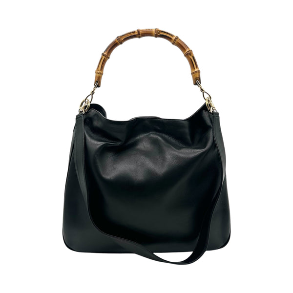Gucci Leather Bamboo 2 Way Bag