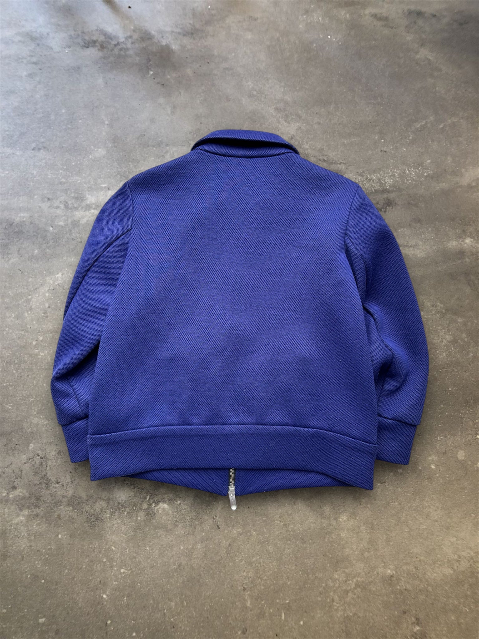C.P. Company Royal Blue Textured Zip Up Bomber Jacket