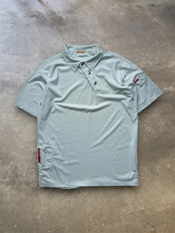 Prada Sport Light Blue Technical Polo Shirt