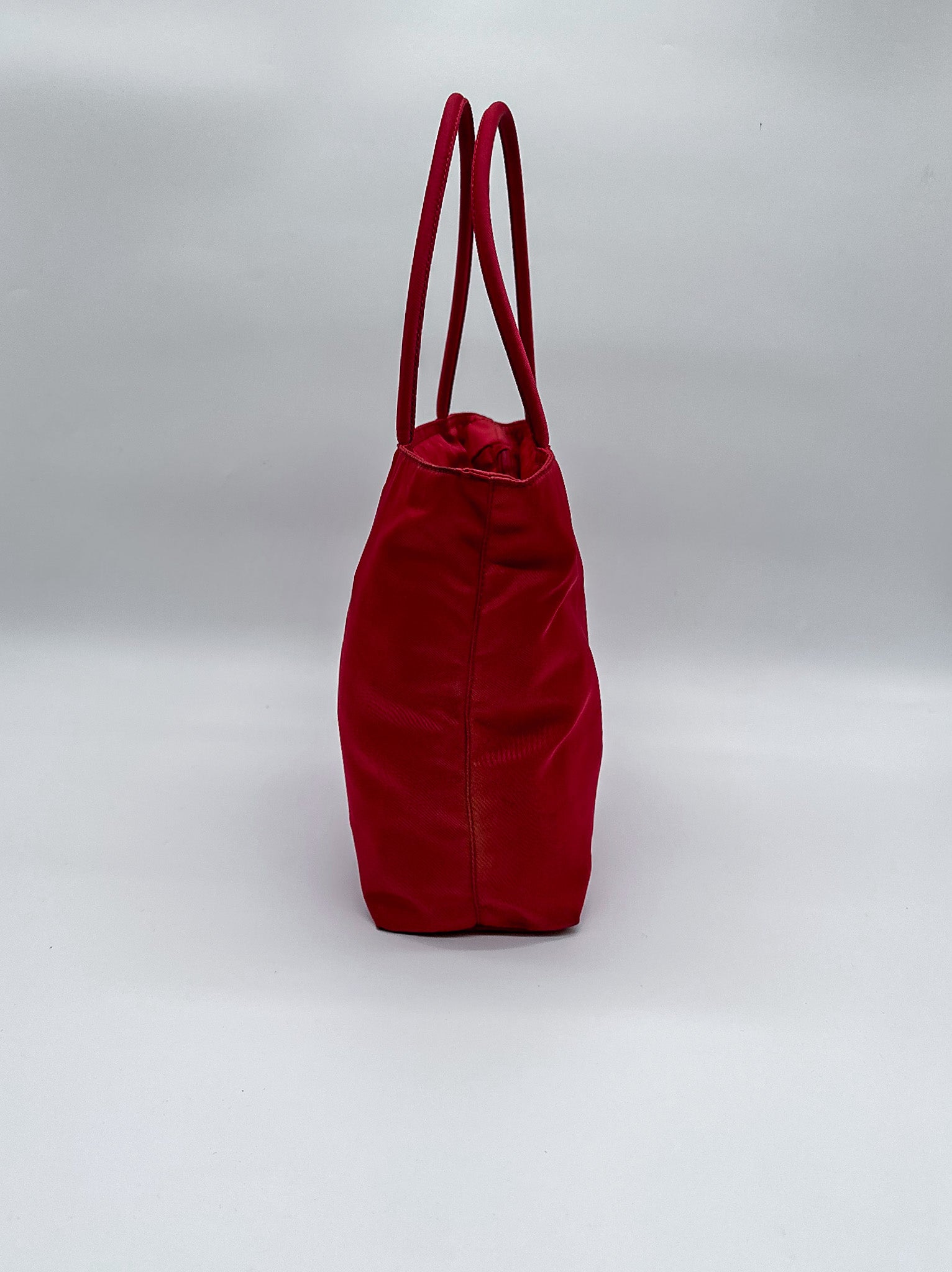 Prada Red Nylon City Tote Bag