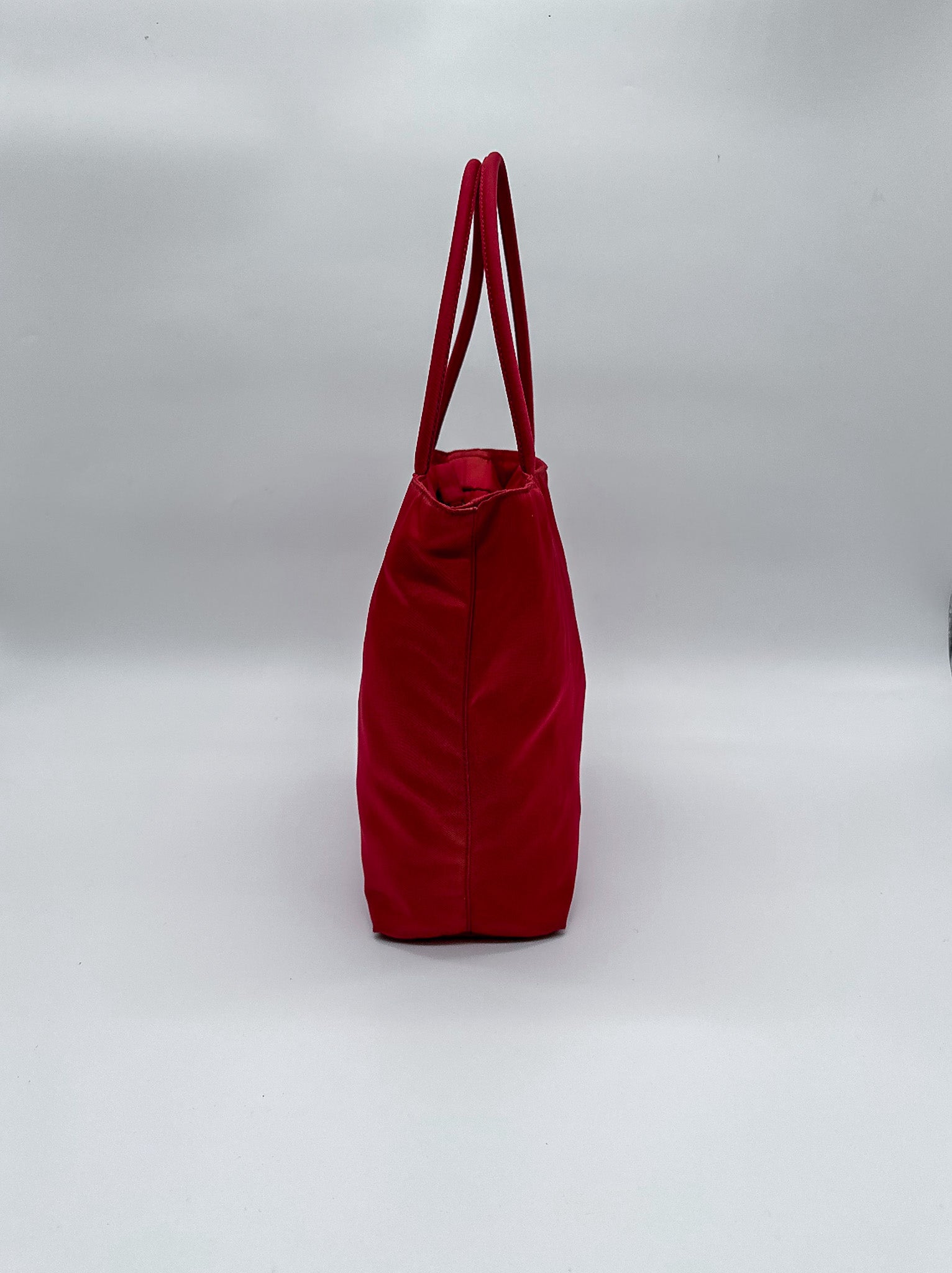 Prada Red Nylon City Tote Bag