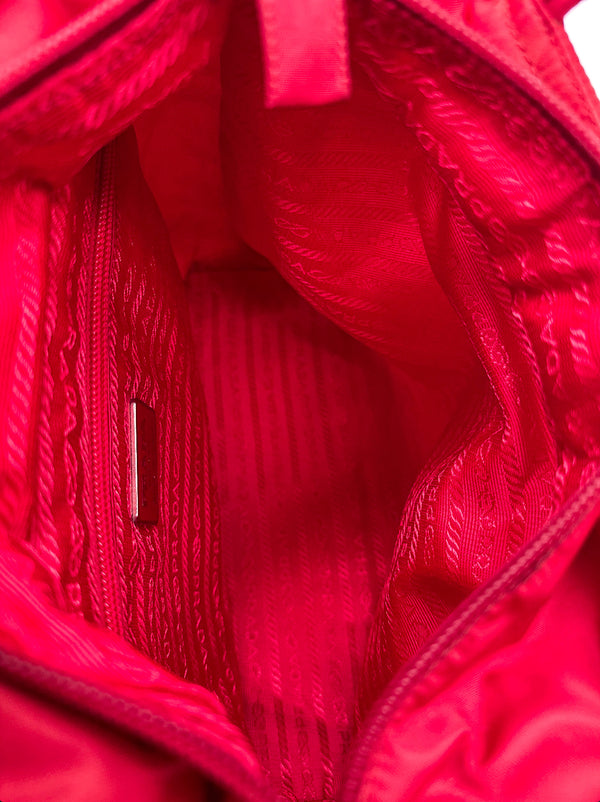Prada Red Nylon City Tote Bag