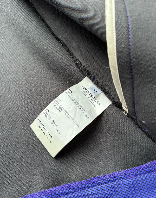C.P. Company Royal Blue Textured Zip Up Bomber Jacket