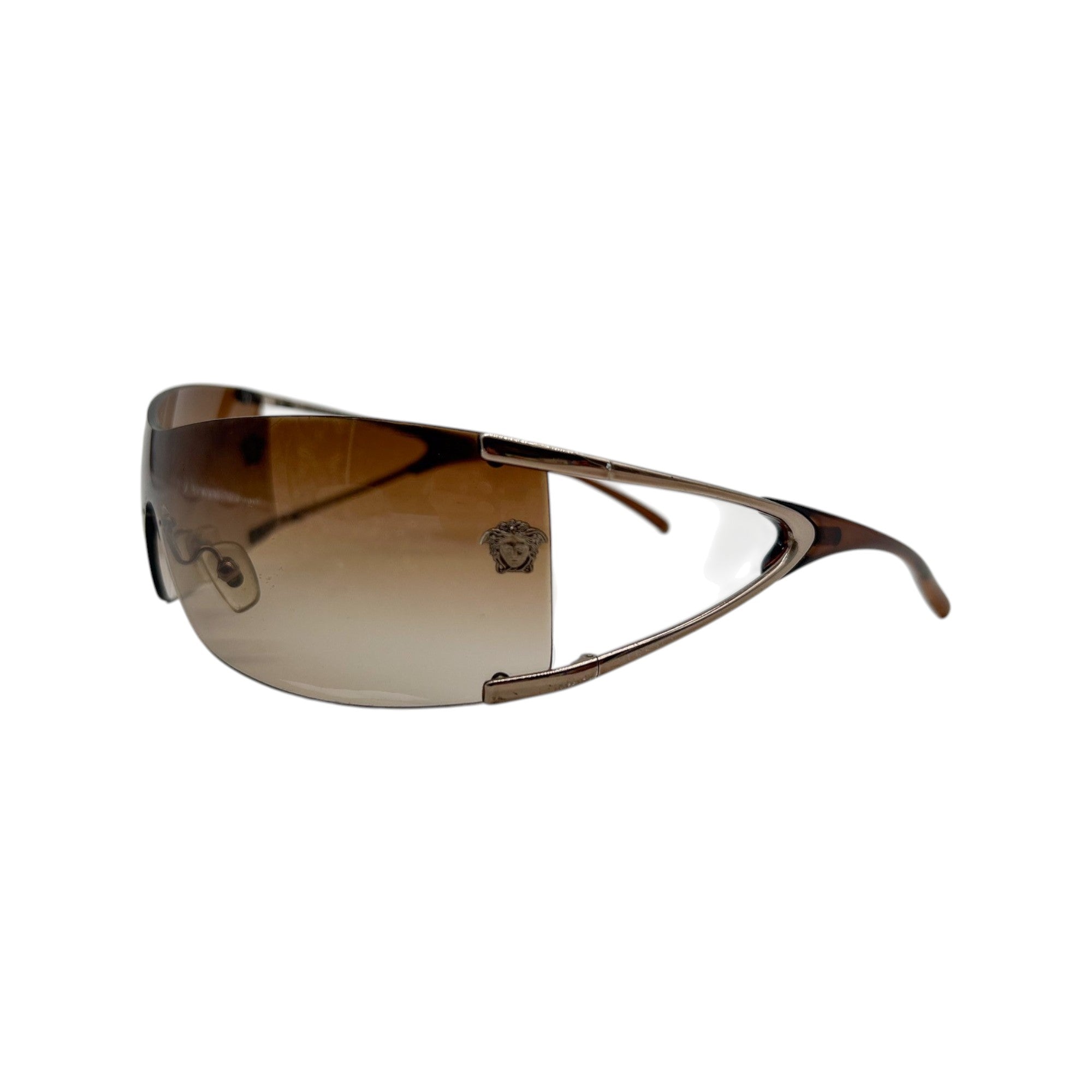 Versace Rimless Shield Sunglasses