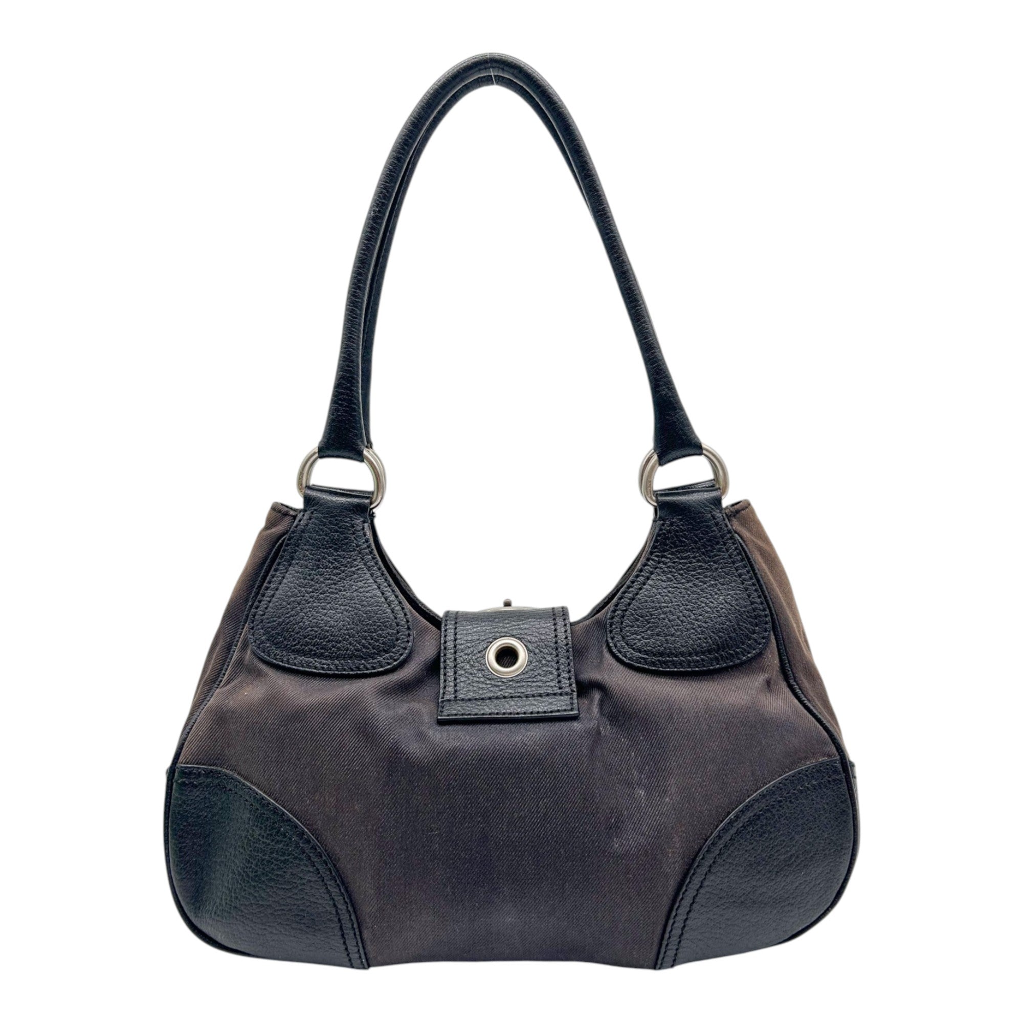 Prada Denim Moon Shoulder Bag