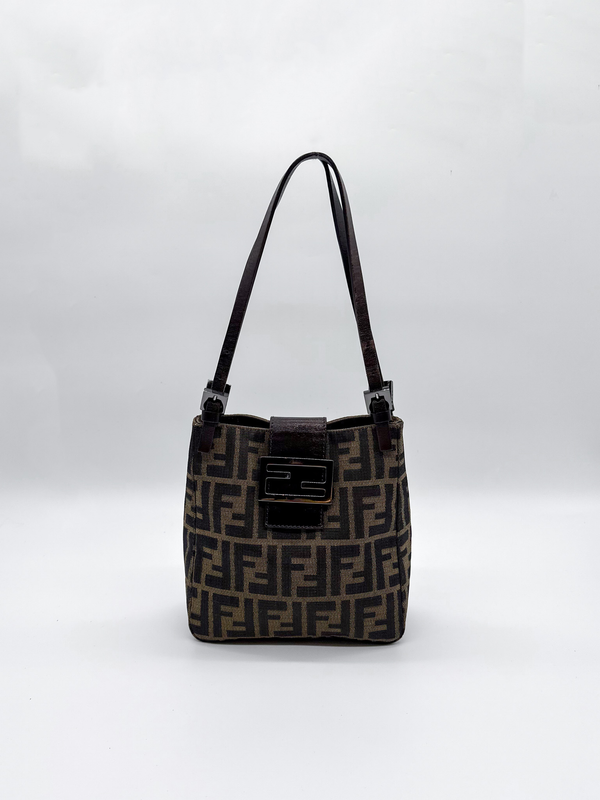 Fendi Zucca Canvas Mini Top Handle Bag