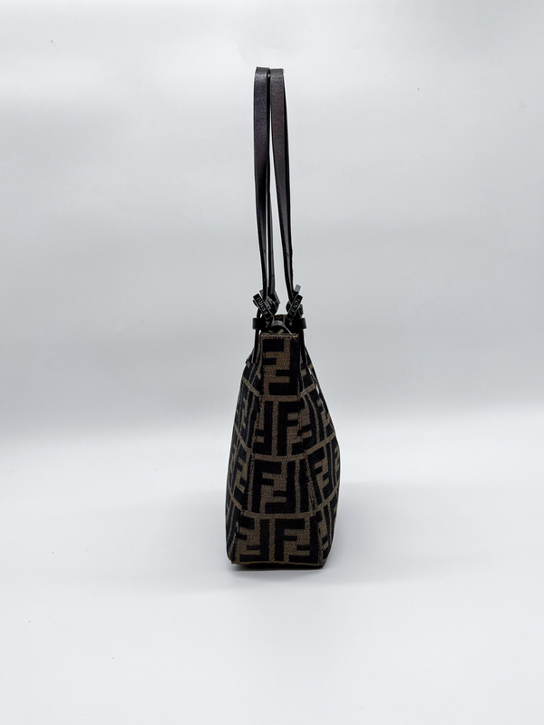 Fendi Zucca Canvas Mini Top Handle Bag