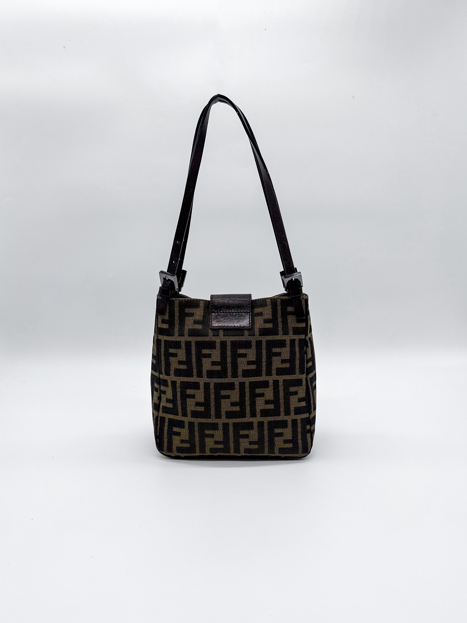 Fendi Zucca Canvas Mini Top Handle Bag