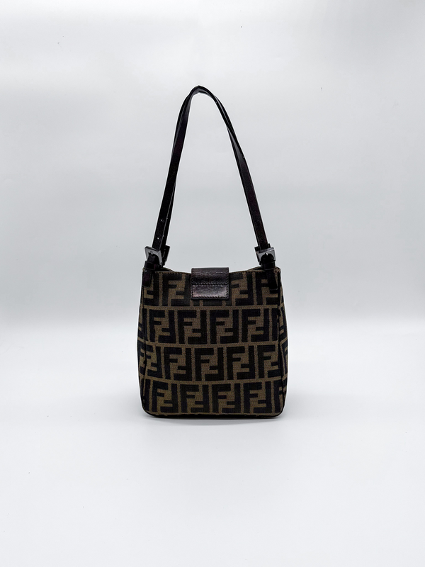 Fendi Zucca Canvas Mini Top Handle Bag