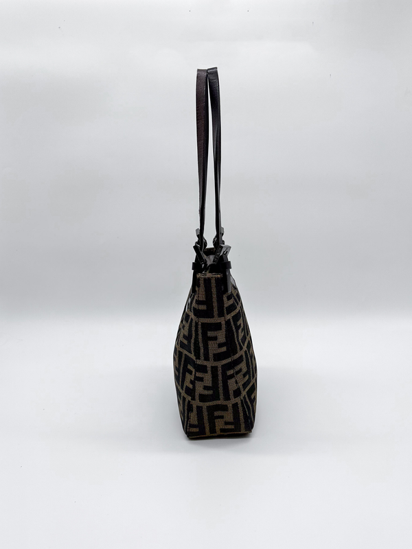 Fendi Zucca Canvas Mini Top Handle Bag